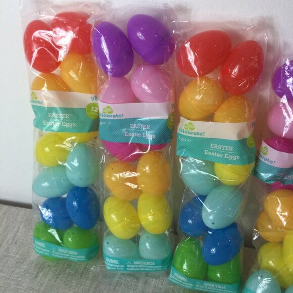 Lot of 4 Way to Celebrate Colorful Reusable Fillable Easter Eggs 12 Count Each - Picture 3 of 7
